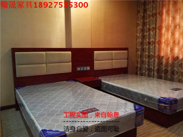 Customized express hotel furniture standard room full set of hotel headboard soft bag bed frame rental bed hotel furniture