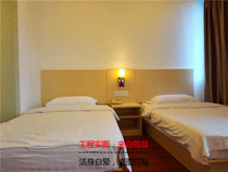 Factory direct sales Express chain hotel furniture Hotel bed frame Mattress soft bag bed by a full set of guest room furniture customization