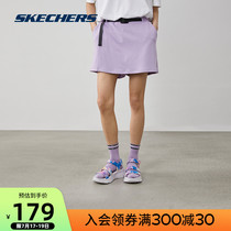 Skechers Skechers 2021 summer new womens knitted comfortable fashion casual sports fake two-piece shorts skirt