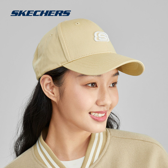 Skechers Skechers 캐주얼 커플 선 바이저 모자 남성 패션 태양 보호 모자 스포츠 야구 모자 여성