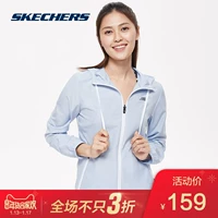 Skechers SKECHER Áo khoác nữ mới có mũ trùm đầu Chạy bộ SDAWF18T343 áo khoác thể thao nam nike