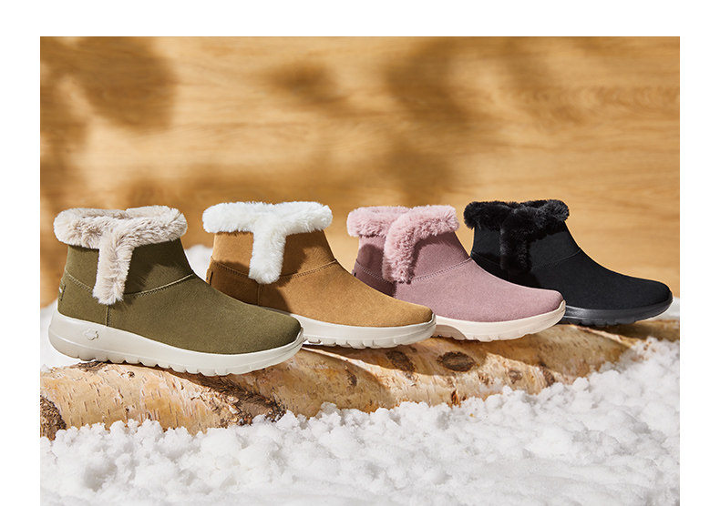 斯凯奇 Skecher 20秋季新款 On-The-Go系列 女反毛皮雪地靴 衬里带短绒 图3