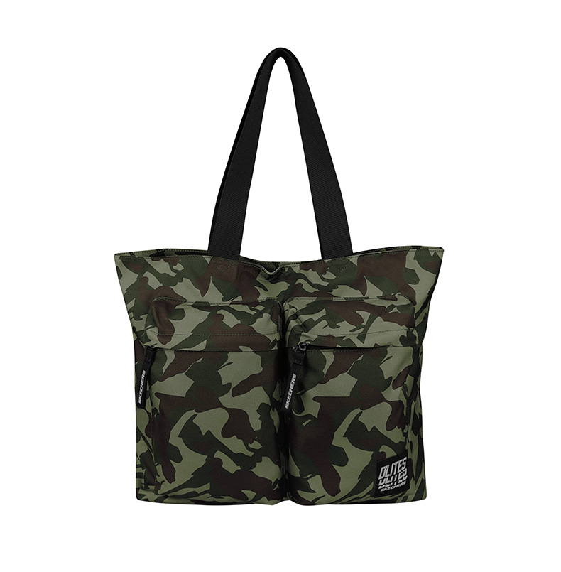 Skechers SKECHERS ba lô người đàn ông mới và phụ nữ vai túi ngụy trang xách tay túi Messenger SEBUF18Z013 túi tote