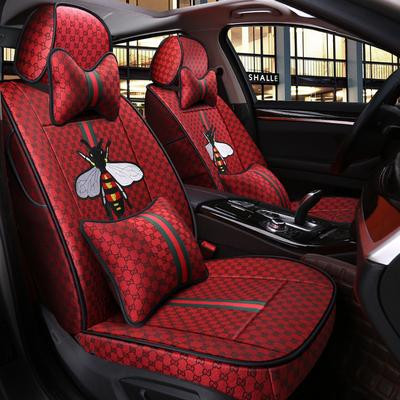 Tide brand fashion personality net red car seat cover female four seasons universal full surround seat linen car cover cartoon