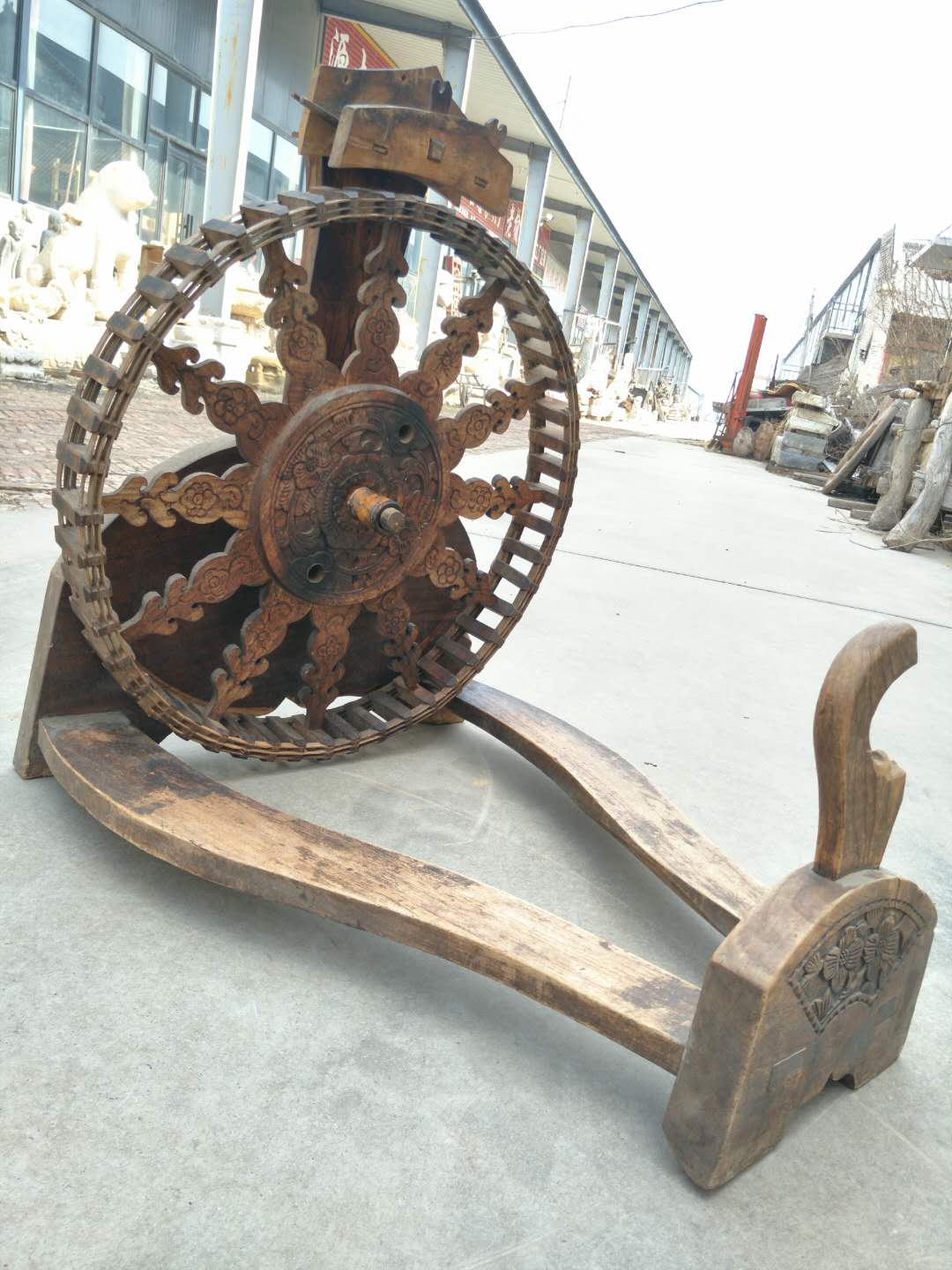 Folklore Nostalgia Old Objects South Foot Beech Wood Old Spinning Machine Hand Spun Cotton Thread Hand-spun Cotton Thread Video Props