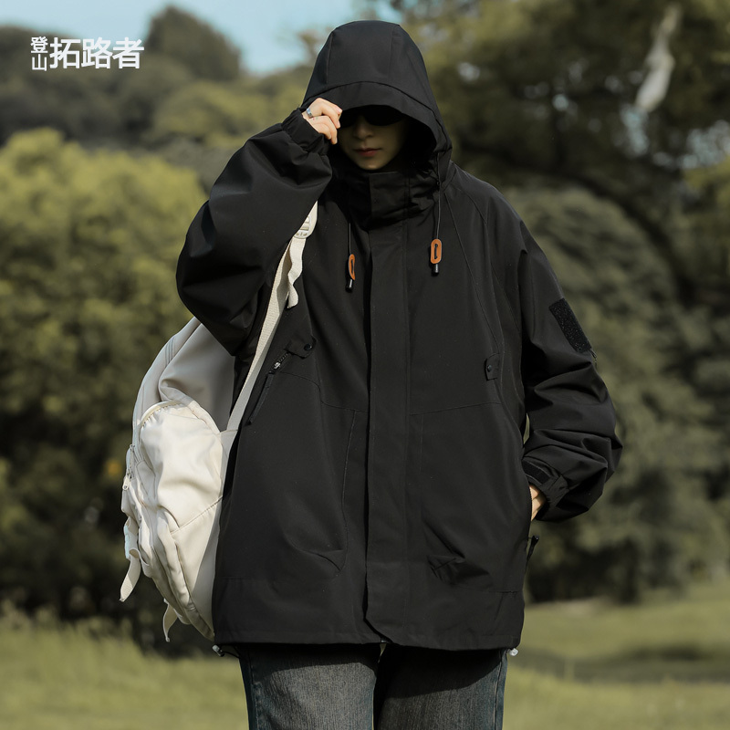 Mountaineering Trailblazer Outdoor Hardshell Jacket, Unisex, Spring and Autumn Trendy Brand, Windproof and Waterproof Couple's Jacket