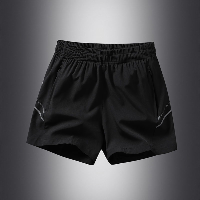 American-Style Three-Quarter Pants, No Longer Than the Knee, Summer Men's Thin Ice Silk Quick-Drying Loose Basketball Pants, Fitness Training Sports Shorts