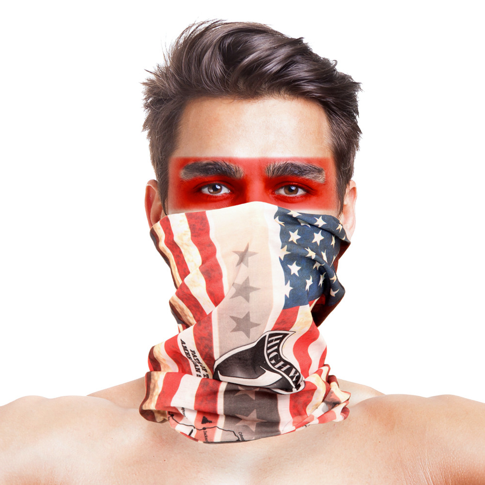 Camouflak American flag sunscreen magic headscarf windproof surround neck anti-UV mask riding outdoor full face towels