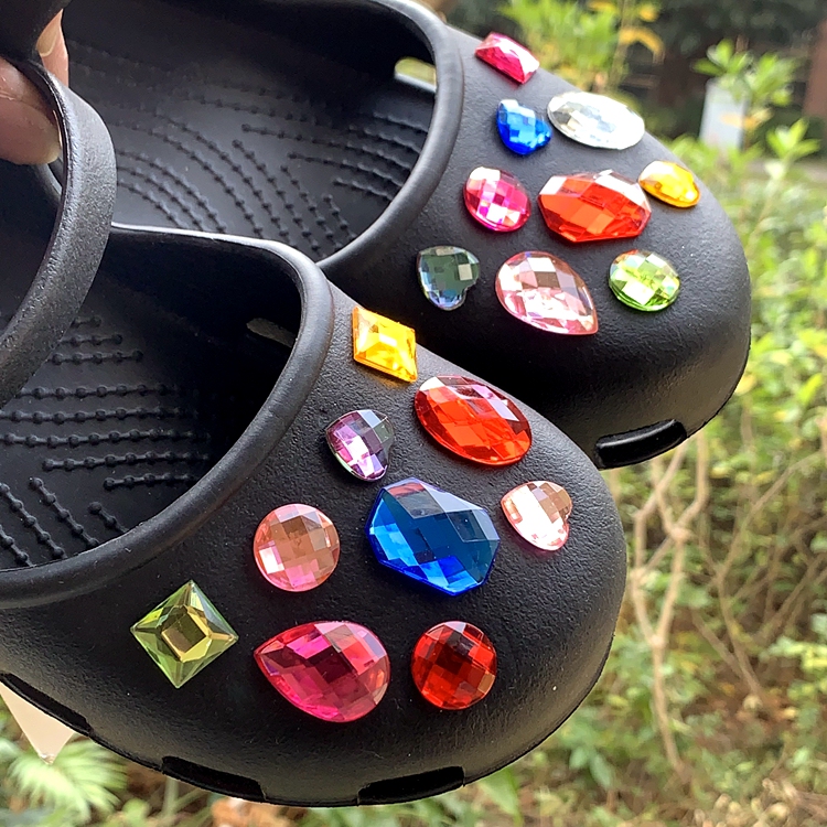 Crocs Shoe Charms Crystal Water Drop Heart Oval Rhinestone Accessories for Crocs Shoes and Backpacks Crocs Shoe Charms Crystal Water Drop Heart Oval Rhinestone Accessories for Crocs Shoes and Backpacks