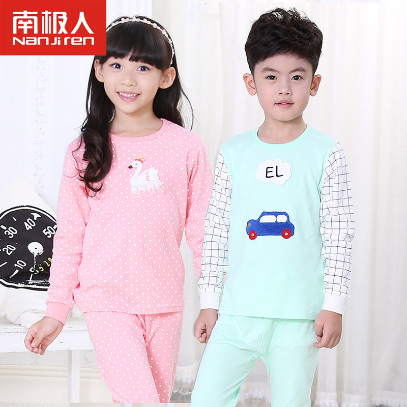 South Pole Children's underwear set of pure cotton boy girl's autumn clothes sanitary pants Baobao Spring autumn and winter pyjamas