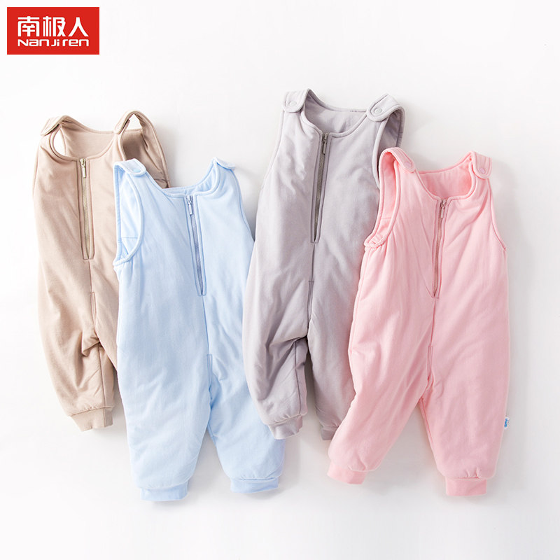 Antarctic children's clothing Baby baby pure cotton padded thickened warm baby bag pants Long pants Autumn and winter jumpsuit excellent