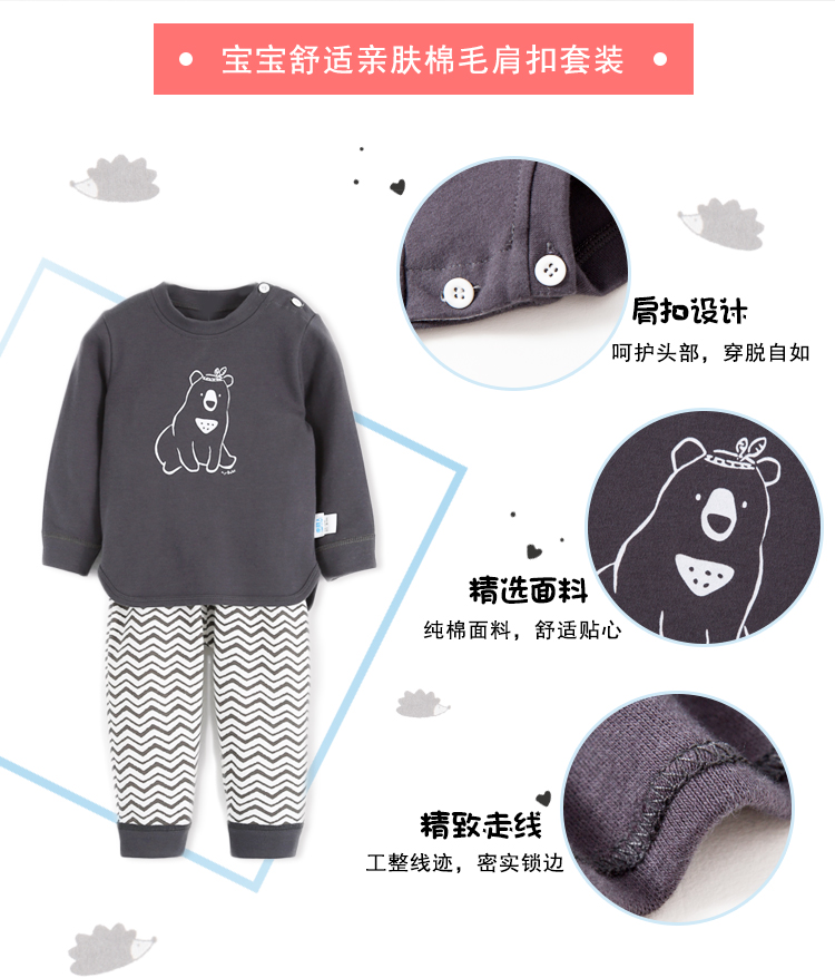 Quần áo trẻ em Nam Cực mặc đồ lót trẻ em mùa xuân và mùa thu mùa đông cotton quần áo trẻ em bé trai và bé gái quần mùa thu quần tuyệt vời - Quần áo lót quần áo lót bé trai cao cấp