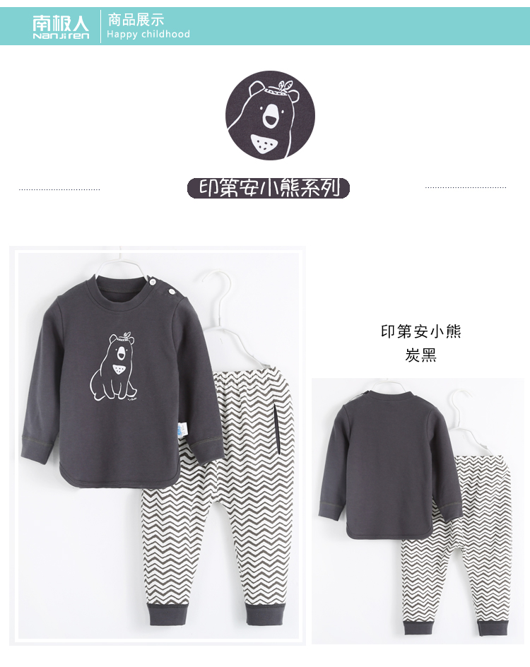 Quần áo trẻ em Nam Cực mặc đồ lót trẻ em mùa xuân và mùa thu mùa đông cotton quần áo trẻ em bé trai và bé gái quần mùa thu quần tuyệt vời - Quần áo lót quần áo lót bé trai cao cấp