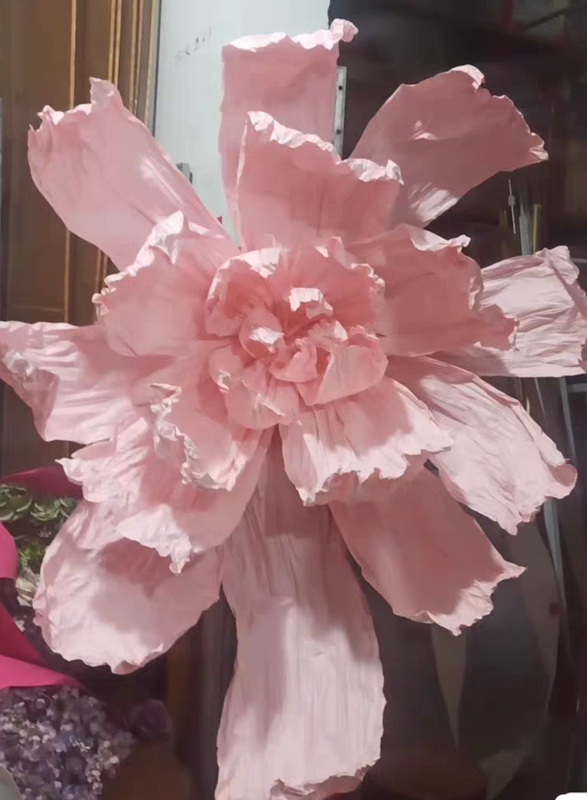 Pink Large Paper Flower 2m cm High, 1.6 cm Wide Large Flower Decoration DIY Wedding Flower Arrangement Rose Bouquet Giant Pink Large Paper Flower 2m cm High, 1.6 cm Wide Large Flower Decoration DIY Wedding Flower Arrangement Rose Bouquet Giant
