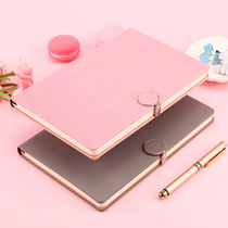 Notebook simple art exquisite College student diary a5 thick business leather noodle notepad retro personality creative Net red ins Wind female work record book customized can be printed logo