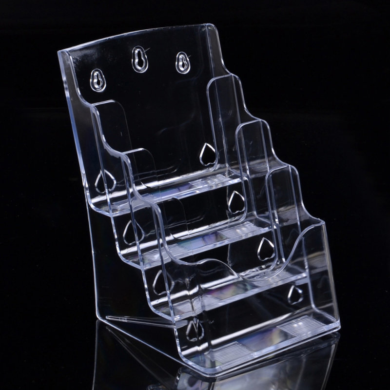 A5 four-storey flyer catalog stand Acrylic display stand Transparent plexiglass information stand advertising display box