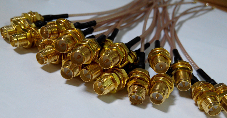 SMA jumper IPEX to SMA female head external thread inner pin IPX adapter wire RG178 silver plated wire 20cm