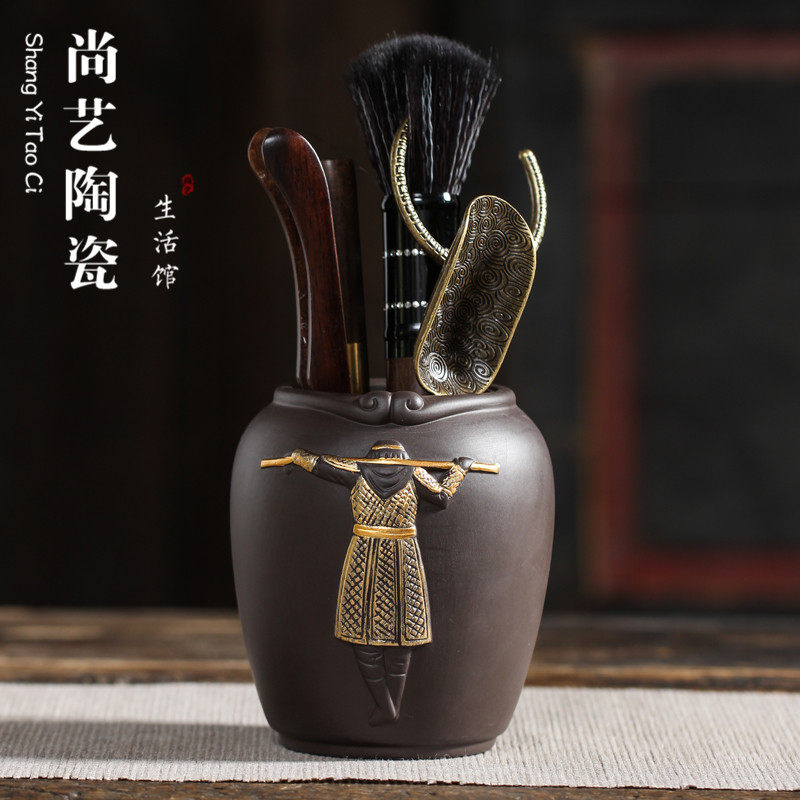 Sun Wukong Tea Ceremony Six Gentlemen Set Qi Tian Da Sheng Tea Art Solid Wood Tea Tray Kung Fu Tea Set Accessories With Household Accessories