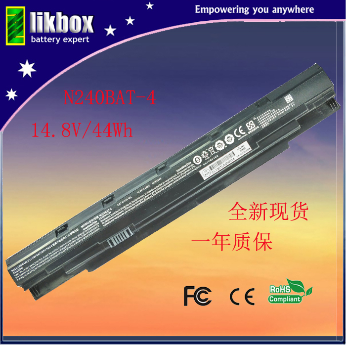 Brand New Clevo Blue Sky N240Bat-4 Sager N240Ju N250Jj 44Wh Laptop