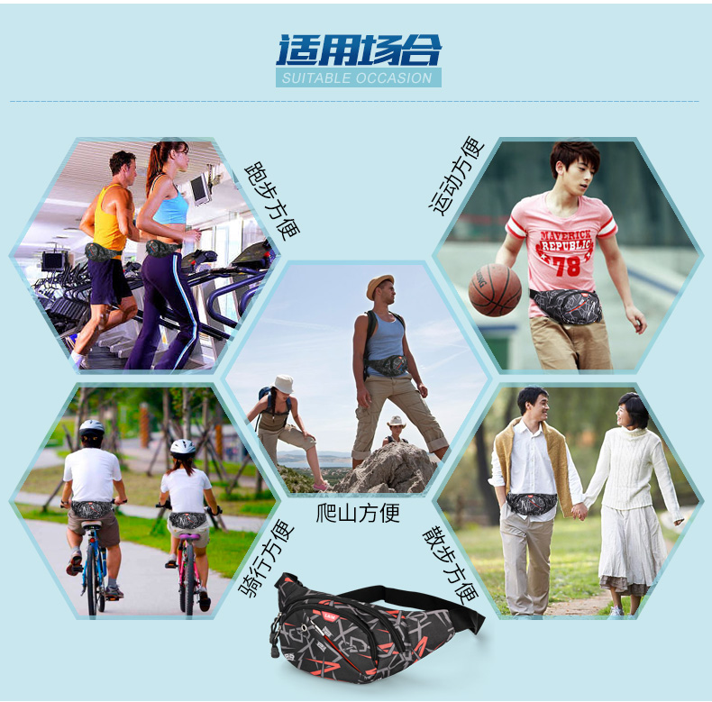 Thắt lưng nữ 2018 thời trang mới Phiên bản Hàn Quốc của nam thể thao đa chức năng thực tế chống thấm nước thu tiền túi kinh doanh túi đeo hông the thao