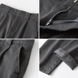 Летние мужские универсальные черные штаны, свободный прямой крой, оверсайз