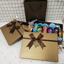 Gift box retro box gift bag empty box large simple birthday scarf gift box boys gift box