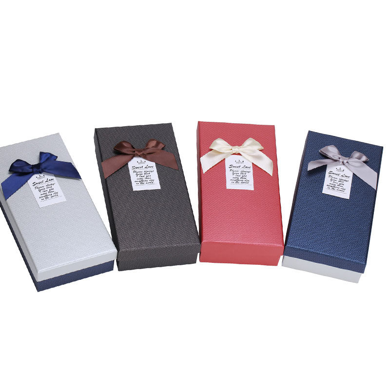 Silk Scarf Perfume Gift Box Length Clip Box Gift Box Packaging Box Small Rectangular Tie Gift Box