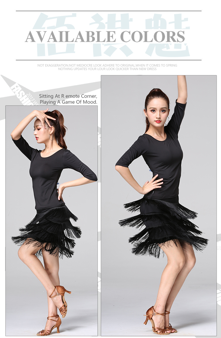 Điệu nhảy Latin váy ngắn váy bất thường nhảy buổi trưa nhóm rumba nhảy váy nhảy váy chỉ nhảy váy - Khiêu vũ / Thể dục nhịp điệu / Thể dục dụng cụ giày tập múa cho bé
