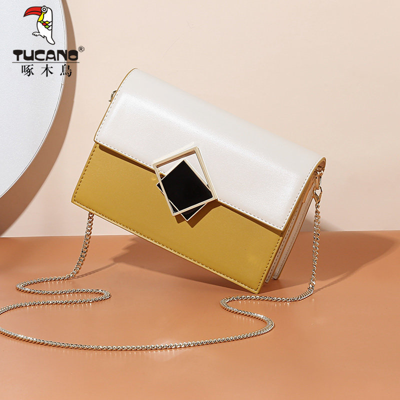 Woodpecker women's bag 2022 new fashion small square bag women's crossbody simple women's bag students all-match atmospheric chain bag