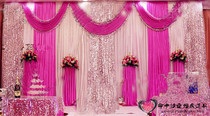 2021 new wedding props background gauze curtain stage curtain Wedding venue background gauze curtain Wedding props supplies