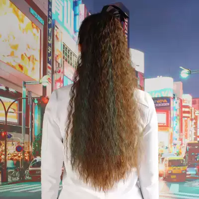 Pony-tailed wig female roll grab clip clip corn hot ponytail tie roll hip hop egg roll ponytail ponytail pop roll ponytail pop