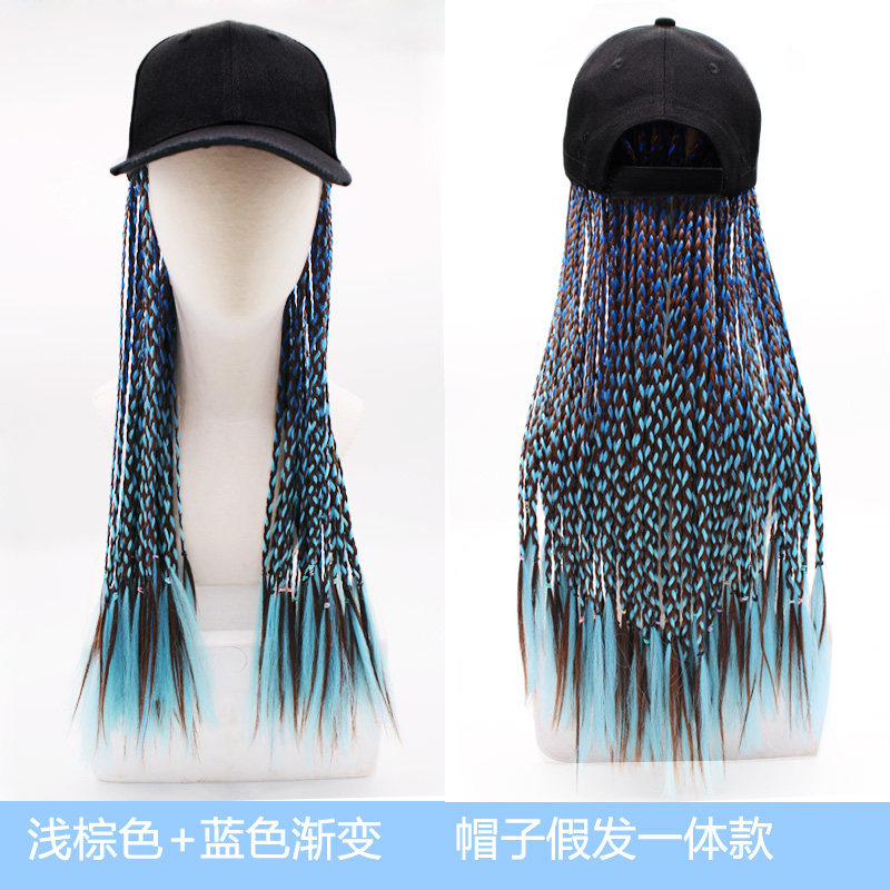 High temperature silk color African dirty braid hair rope wig female braid dirty braid god headband gradient silk reggae