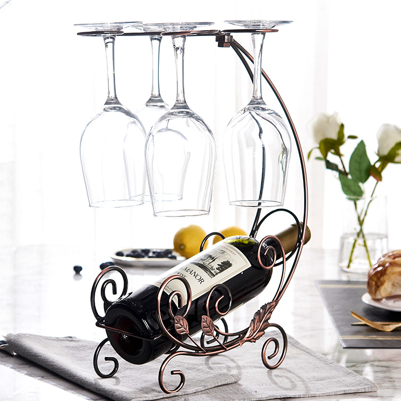 Creative Red Wine Shelf Upside Down Red Wine Glass Shelf European-style Wine Rack Swing rack High-footed Cup shelf Wine Glass Shelf
