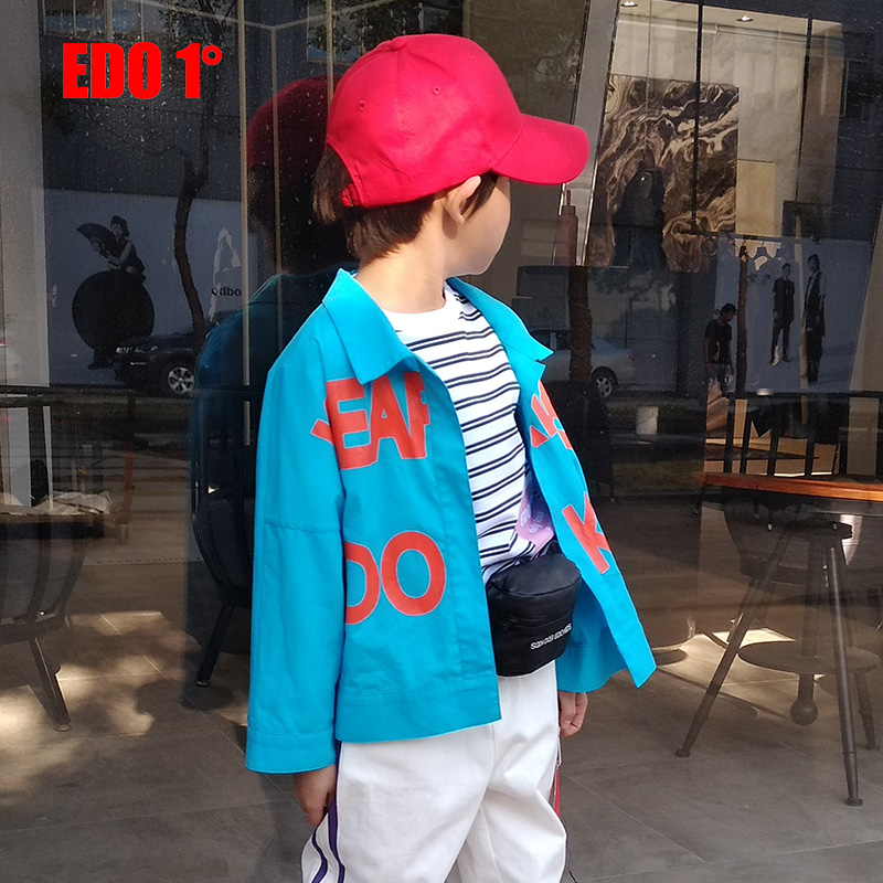 edo1 quần áo 20 mùa xuân của trẻ em và mùa thu nhà thiết kế gốc áo khoác cá tính áo sơ mi ngắn trẻ em một lần.