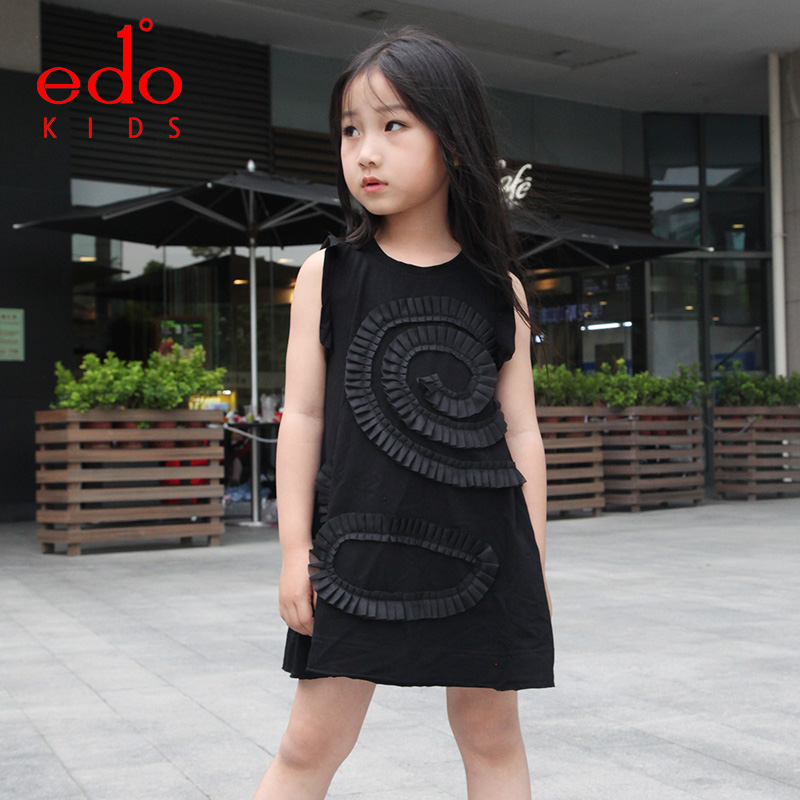 edo1 lần chiếc váy mùa hè cô gái mới của trẻ em thường trẻ em thời trang của chiếc váy jumpsuit cá tính váy.