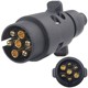 7-core European standard semi-trailer power plug socket steering brake tail light wiring seven-hole aluminum alloy shell wire harness