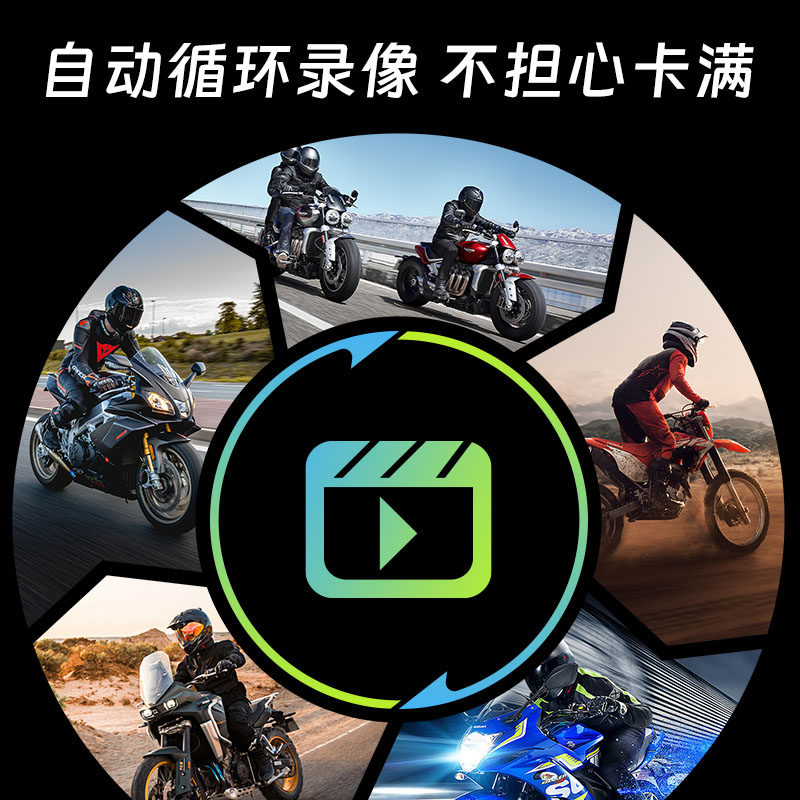 Jiuyin Driving Recorder with Dual Front and Rear Cameras for Motorcycles, Electric Vehicles/Motorbikes, and Parking Monitoring