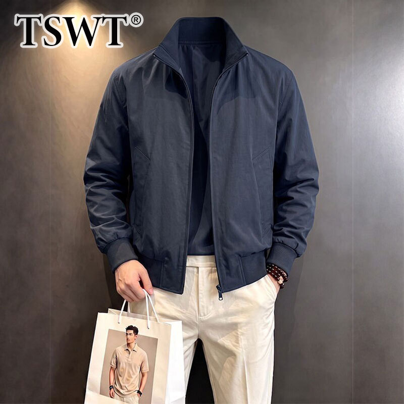 High-End Pilot Jacket for Men, Autumn/Winter 2026 New Vintage Silhouette Versatile Short Stand-Collar Baseball Jacket