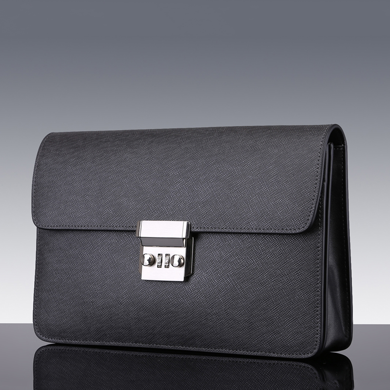 Hands Bag Men's New Handbags Men's Lock Bag Men's Hand Grip Bag Handpicked Leather Bag Men's Bull Leather Business Tide Personality