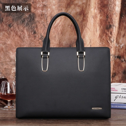 Деловая сумка мужская сумочка мужская официальная сумка для документов мужская бизнес -офис кожаная сумка простая молодежная кожаная сумка для плеча на плечо