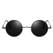 Magnesium for fashion wedding bridegroom taiko mirror men and women lovers black hip-hop sunglasses round retro polarized glasses