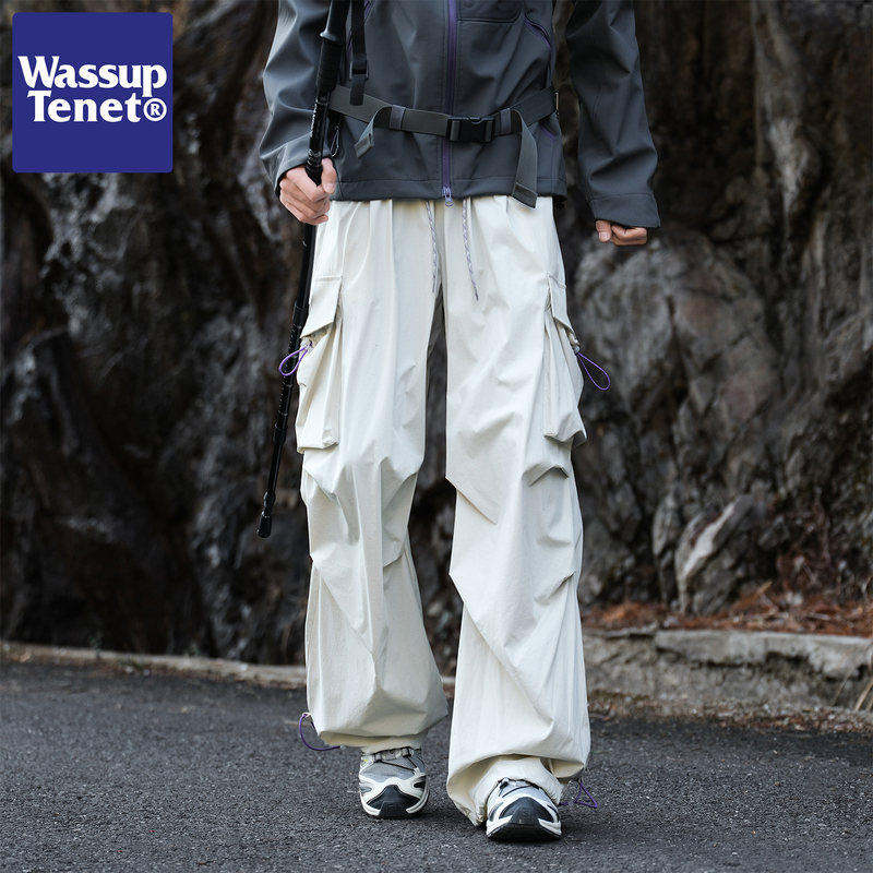 Wassup Tenet American-Style Pleated Paratrooper Cargo Pants Men's Summer Outdoor Quick-Drying Casual Sports Long Pants