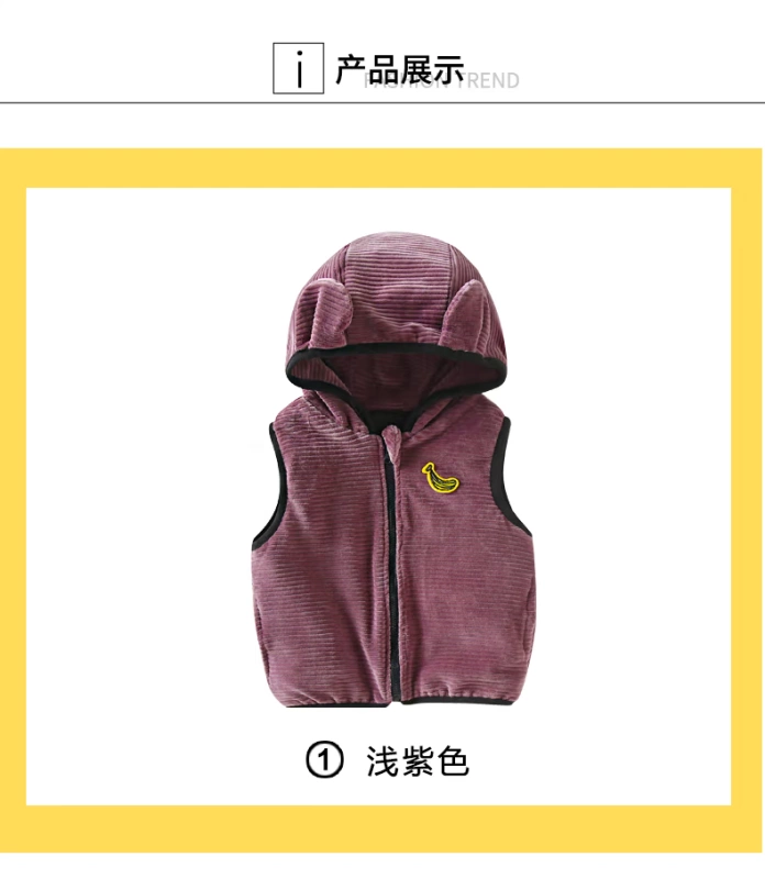 Áo vest trẻ em cotton nam nhẹ cho bé gái ấm thời trang áo vest nước ngoài mùa thu đông - Áo ghi lê áo gile cho bé