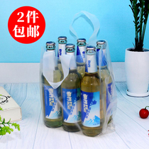 PRBZ beverage packing bag 6 bottles 500 ml beer bag 100 custom printed plastic tote bag