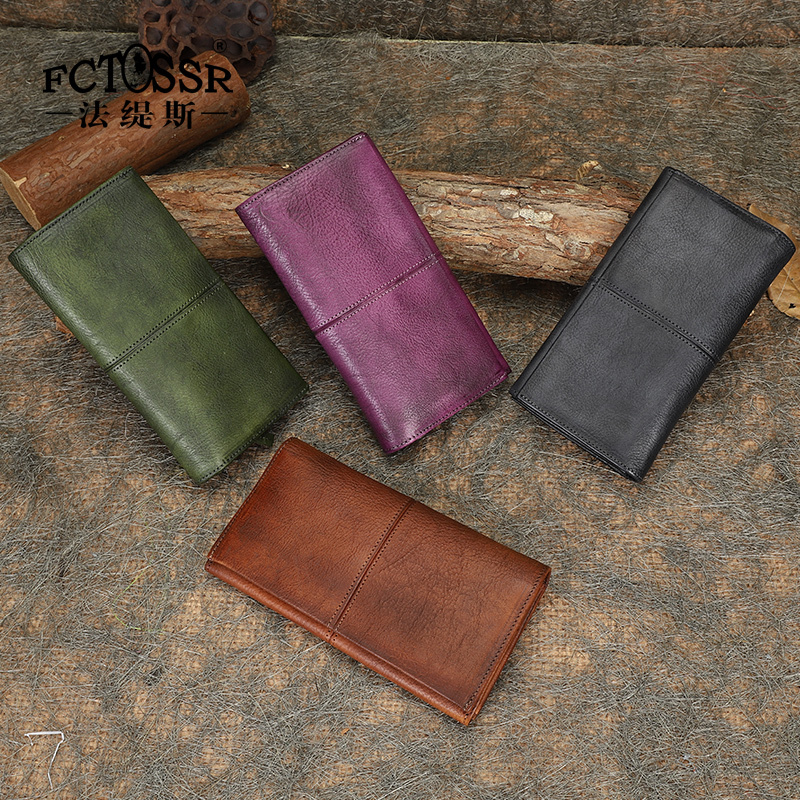 Fatis Large-Capacity Vintage Casual Long Coin Purse First-Layer Cowhide Clutch Genuine Leather 80% off Wallet for Women Fatis Large-Capacity Vintage Casual Long Coin Purse First-Layer Cowhide Clutch Genuine Leather 80% off Wallet for Women