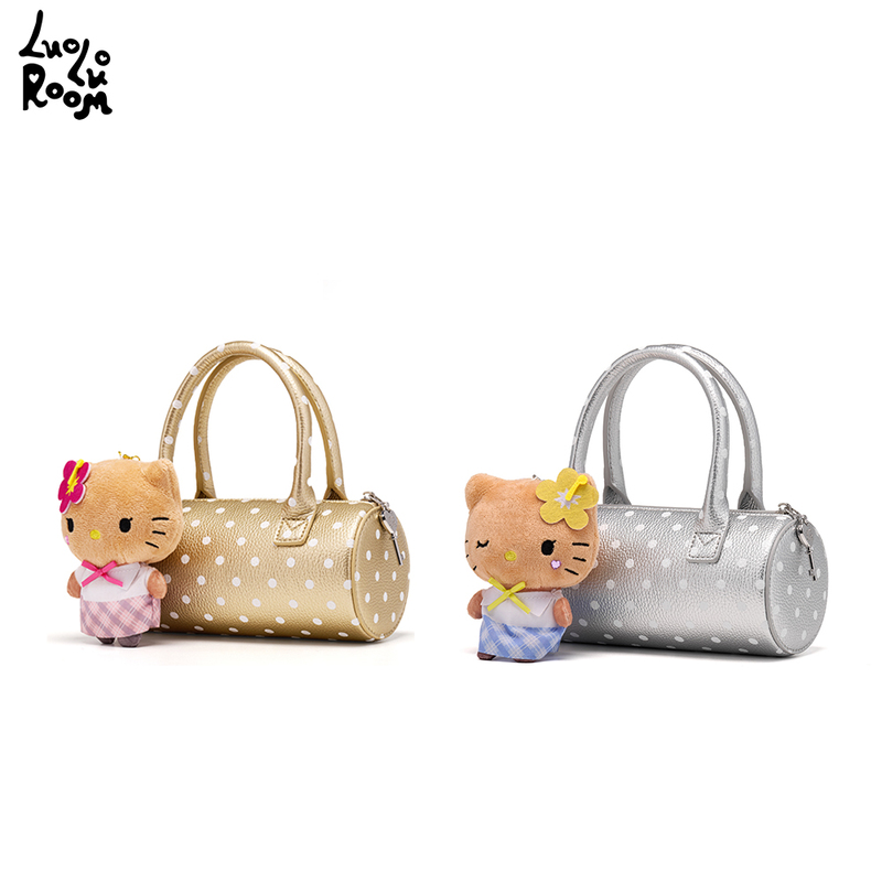Luoluoroom Original Authentic Product "Polka Dot Cake" Lychee Pattern Gold and Silver Handbag (Without Charms) Luoluoroom Original Authentic Product "Polka Dot Cake" Lychee Pattern Gold and Silver Handbag (Without Charms)