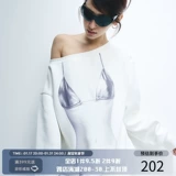 Luoluoroom Original Design Bikini Overline Hot Girl Diagonal плечевой свитер.