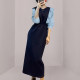 High-end exquisite dress women's self-cultivation and contrast color long-sleeved winter style 2022 design sense niche long skirt temperament celebrity style