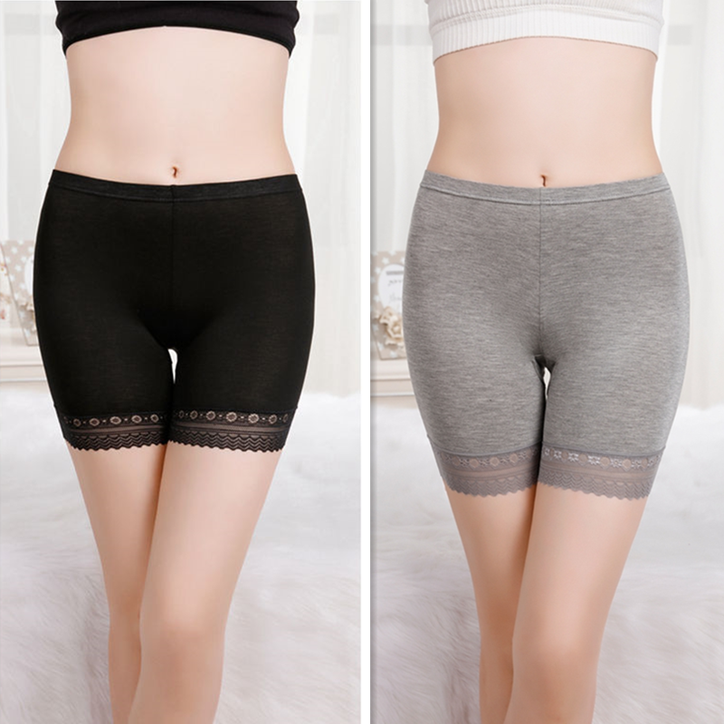 Womens quần an toàn để ngăn chặn ánh sáng womens quần short mùa hè ren nhà vải kích thước lớn lăm điểm nhấn phẳng lót đáy.