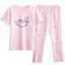 Mặc phim hoạt hình t-top quần mùa hè pajamahome loose-fitting phổ thông cộng với áo womens ngắn tay bộ đồ ngủ đồ ngủ. 